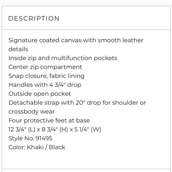 COACH Lillie Carryall in Signature Canvas EUC - Picture 14 of 14